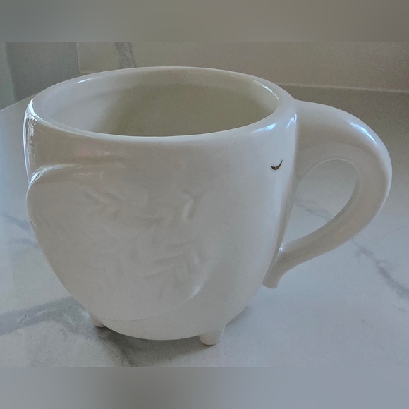Opal House‎ Embossed Stoneware Elephant 3D Handle Coffee Tea Mug - Picture 1 of 6